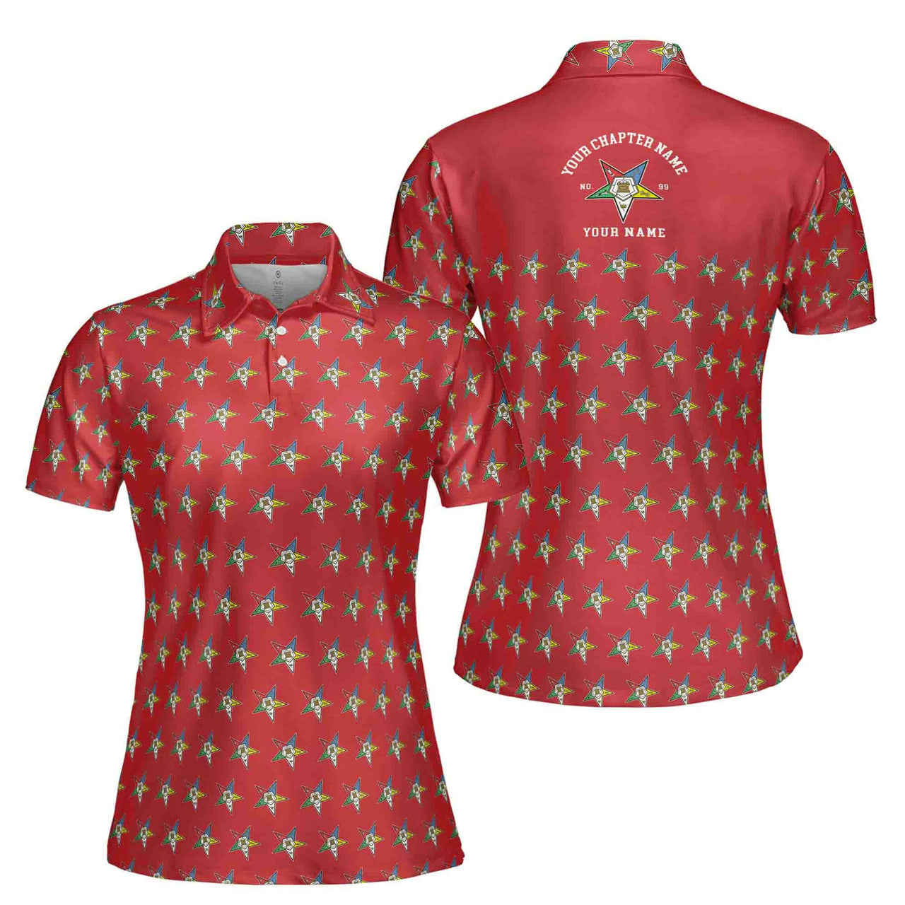 Custom OES Order of The Eastern Star Masonic Multi-color Women Polo Shirt S-5XL - FUKAMASONIC