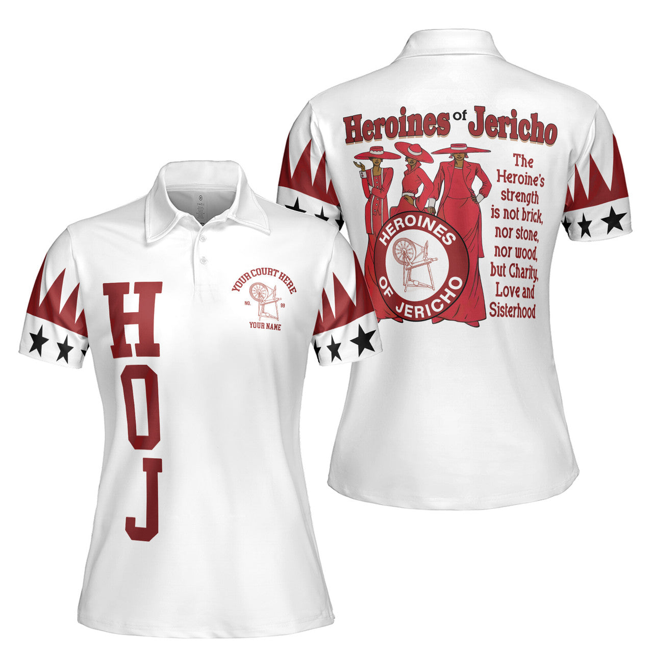 Personalized Heroines of Jericho HOJ Sisterhood Women's Polo Shirt S-5XL - FUKAMASONIC