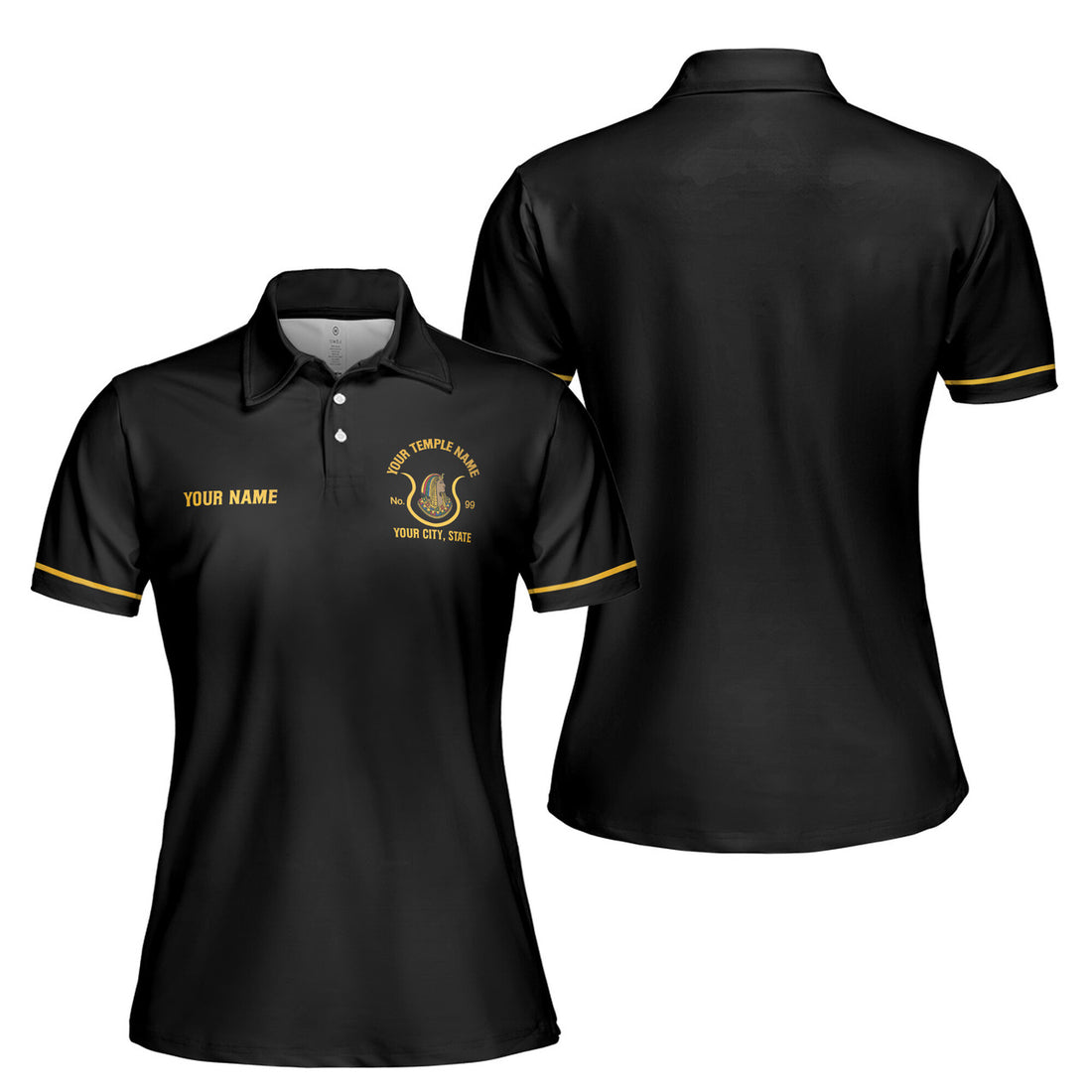 Personalized DOI Daughter of Isis Emblem Shriner Multi Color Women's Polo Shirt S-5XL - FUKAMASONIC