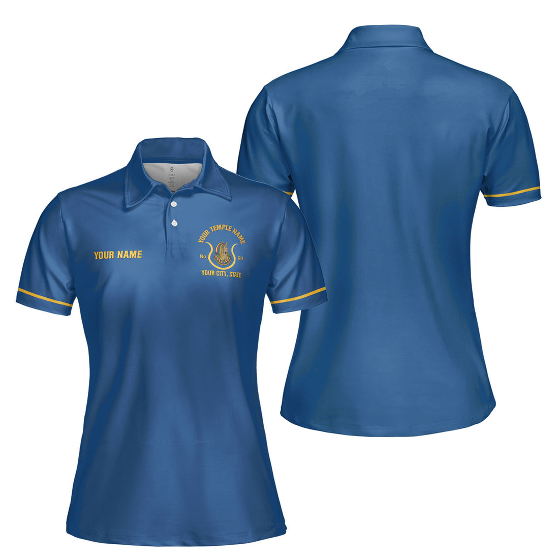 Personalized DOI Daughter of Isis Emblem Shriner Multi Color Women's Polo Shirt S-5XL - FUKAMASONIC