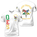 Custom Name Order of the Eastern Star Past Matron OES Gavel 3D T-Shirt S-5XL - FUKAMASONIC