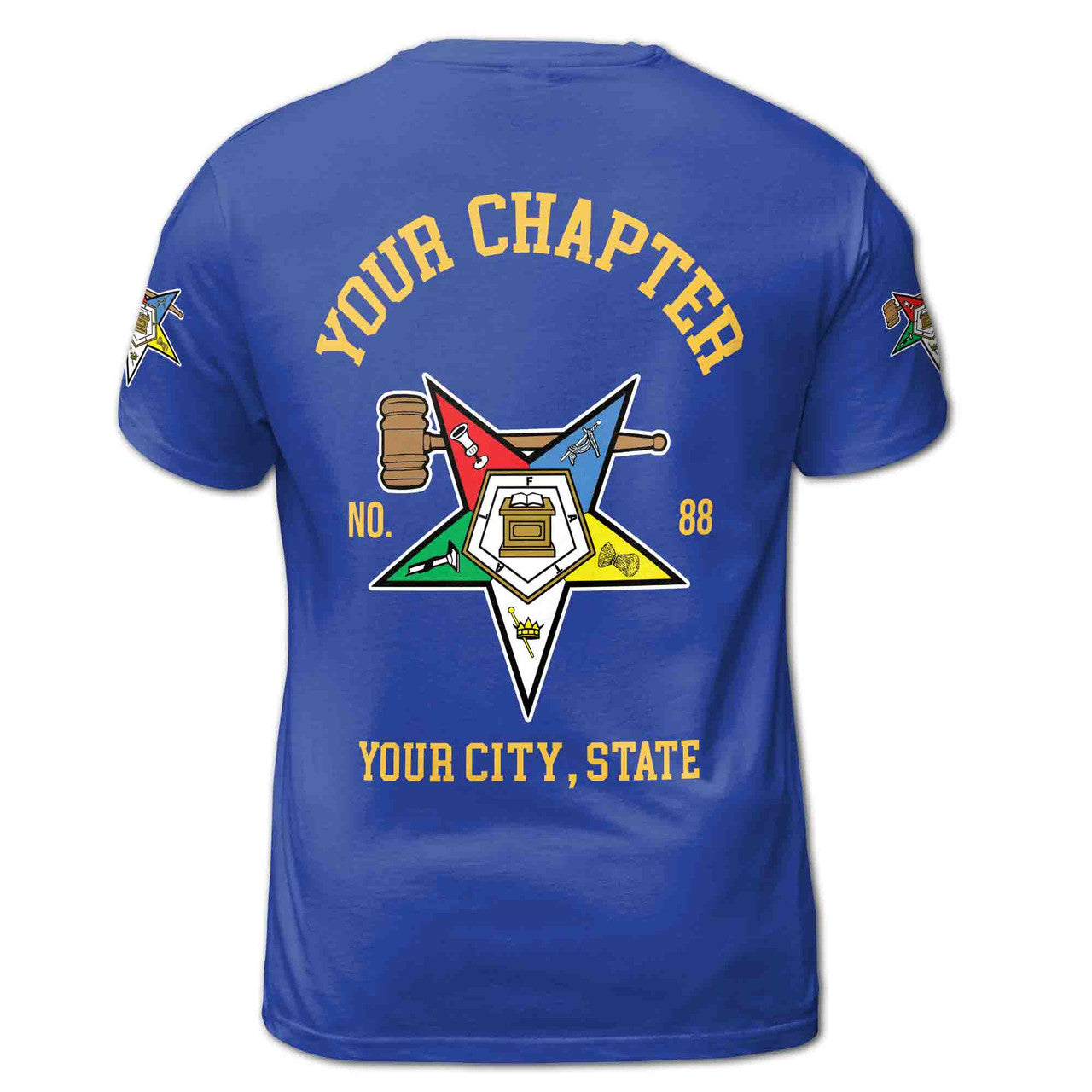 Custom Name Order of the Eastern Star Past Matron OES Gavel 3D T-Shirt S-5XL - FUKAMASONIC