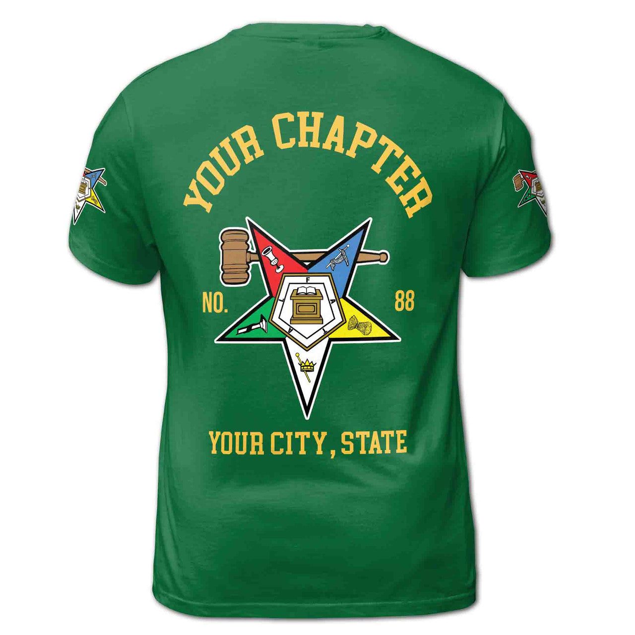 Custom Name Order of the Eastern Star Past Matron OES Gavel 3D T-Shirt S-5XL - FUKAMASONIC