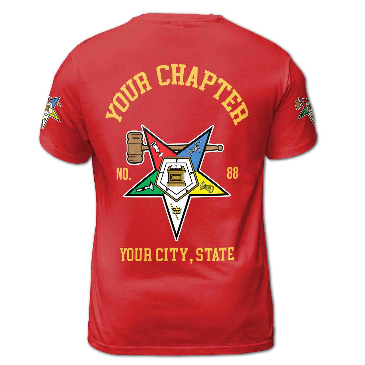 Custom Name Order of the Eastern Star Past Matron OES Gavel 3D T-Shirt S-5XL - FUKAMASONIC