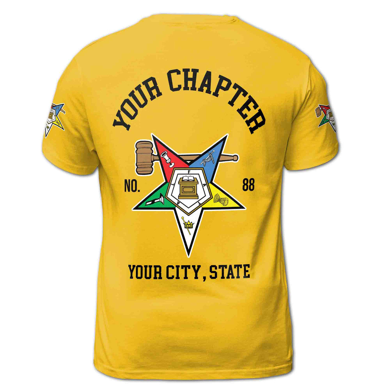 Custom Name Order of the Eastern Star Past Matron OES Gavel 3D T-Shirt S-5XL - FUKAMASONIC