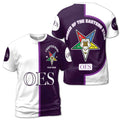 Customize Name Chapter Name Order of the Eastern Star OES Unisex 3D T-shirt Size S-5XL - FUKAMASONIC