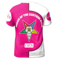 Customize Name Chapter Name Order of the Eastern Star OES Unisex 3D T-shirt Size S-5XL - FUKAMASONIC