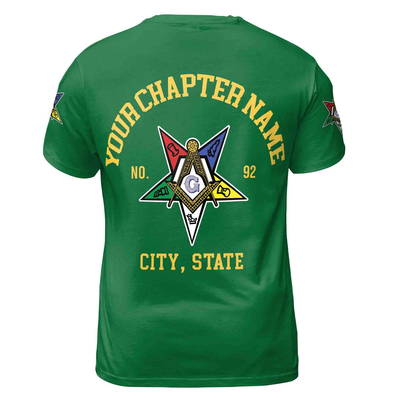 Order Of The Eastern Star OES Past Patrons Emblem Masonic Square & Compass 3D T-Shirt S-5XL - FUKAMASONIC