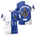 Customize Name Lodge Name PHA Masonic Freemasonry Unisex 3D T-shirt Size S-5XL - FUKAMASONIC