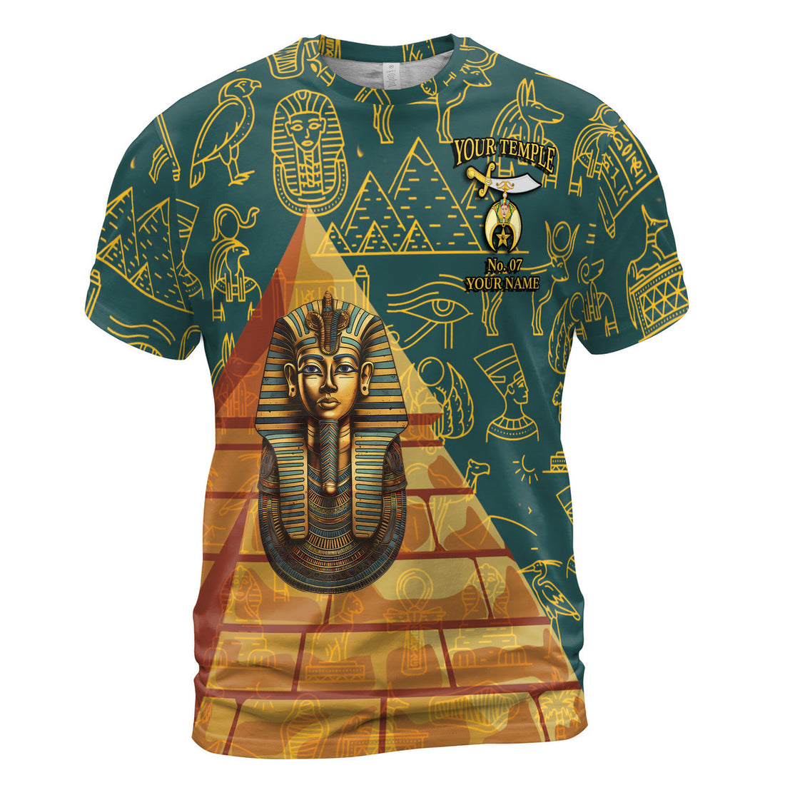 Personalized Masonic Noble Shriner Men's 3D T-shirt S-5XL - FUKAMASONIC