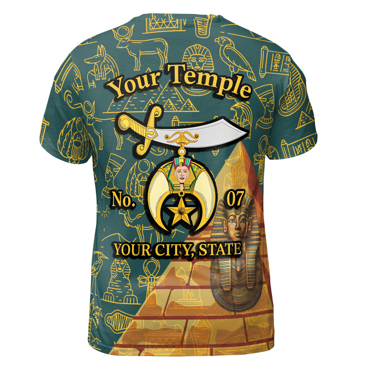 Personalized Masonic Noble Shriner Men's 3D T-shirt S-5XL - FUKAMASONIC