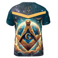 Personalized Freemasonry Mason Galaxy Men's T-shirt S-5XL - FUKAMASONIC