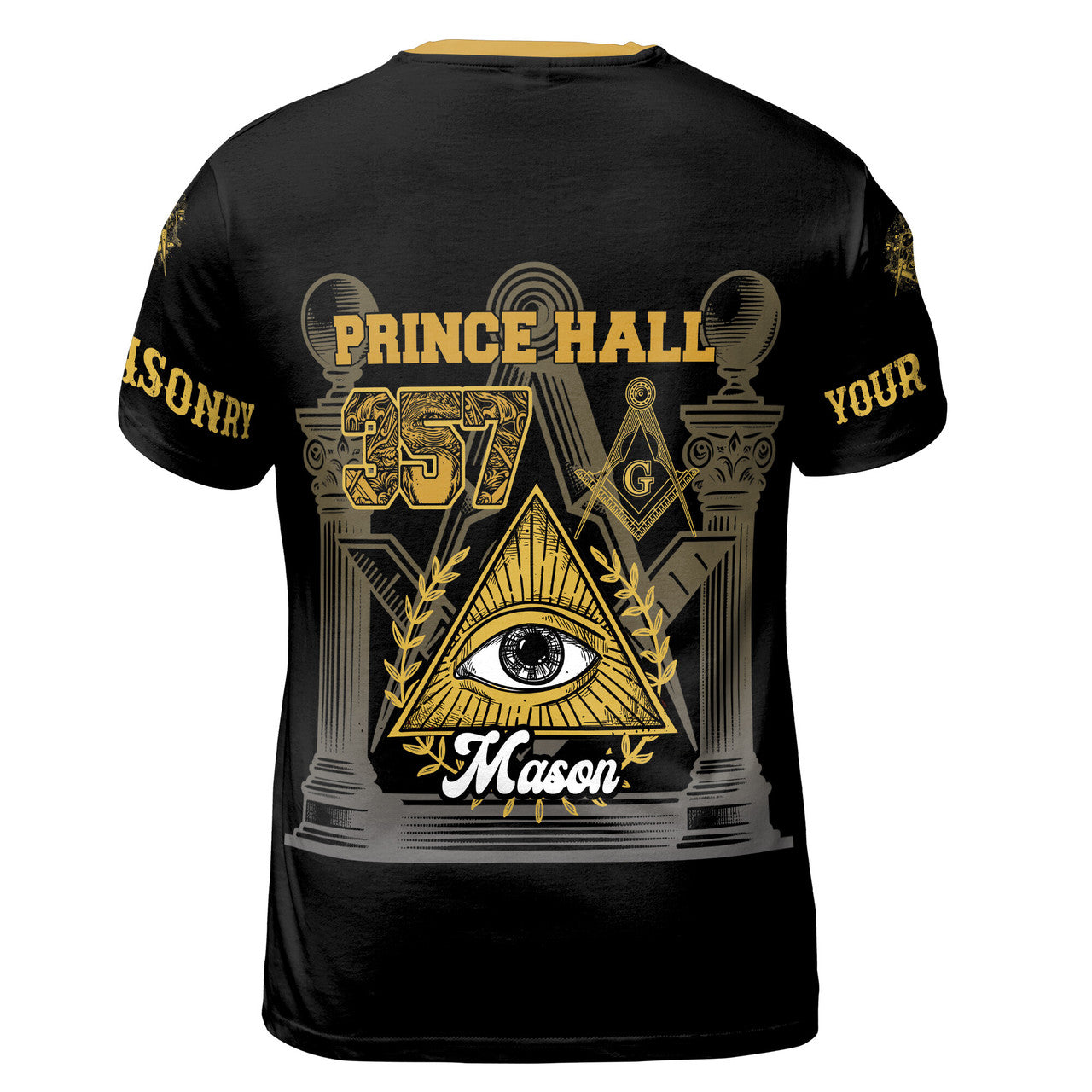 Custom Name Mason Freemason PHA I Can Do All Things Through God Men's T-Shirt S-5XL - FUKAMASONIC