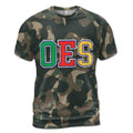 Customized Camo OES Order of the Eastern Star Pentagon Down 3D T-shirt S-5XL - FUKAMASONIC