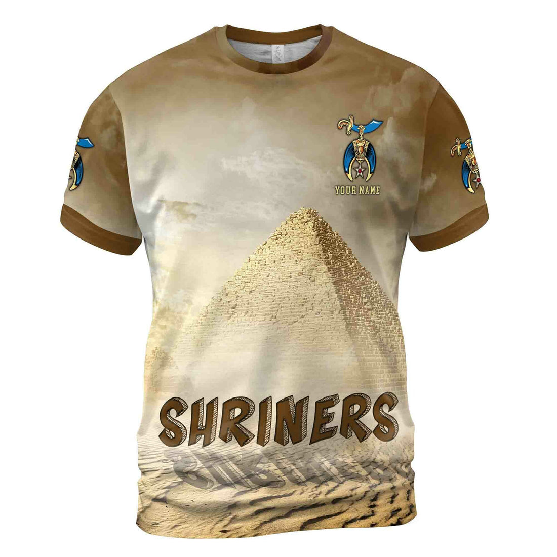 Personalized Egypt Desert Shrines Noble Men's T-shirt S-5XL - FUKAMASONIC