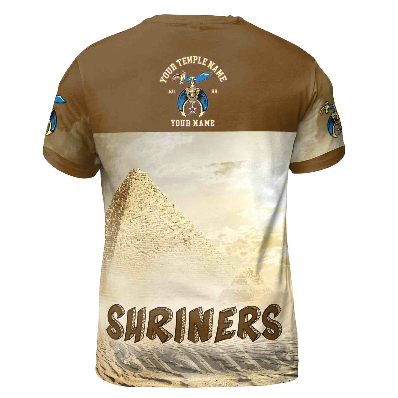Personalized Egypt Desert Shrines Noble Men's T-shirt S-5XL - FUKAMASONIC