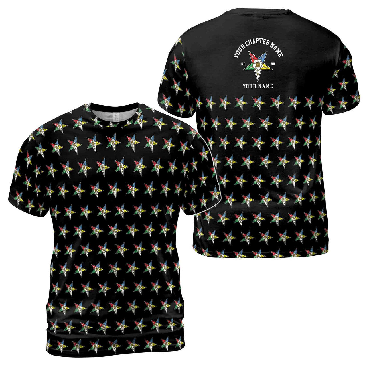 Custom OES Order of The Eastern Star Masonic Multi-color 3D T-shirt S-5Xl - FUKAMASONIC