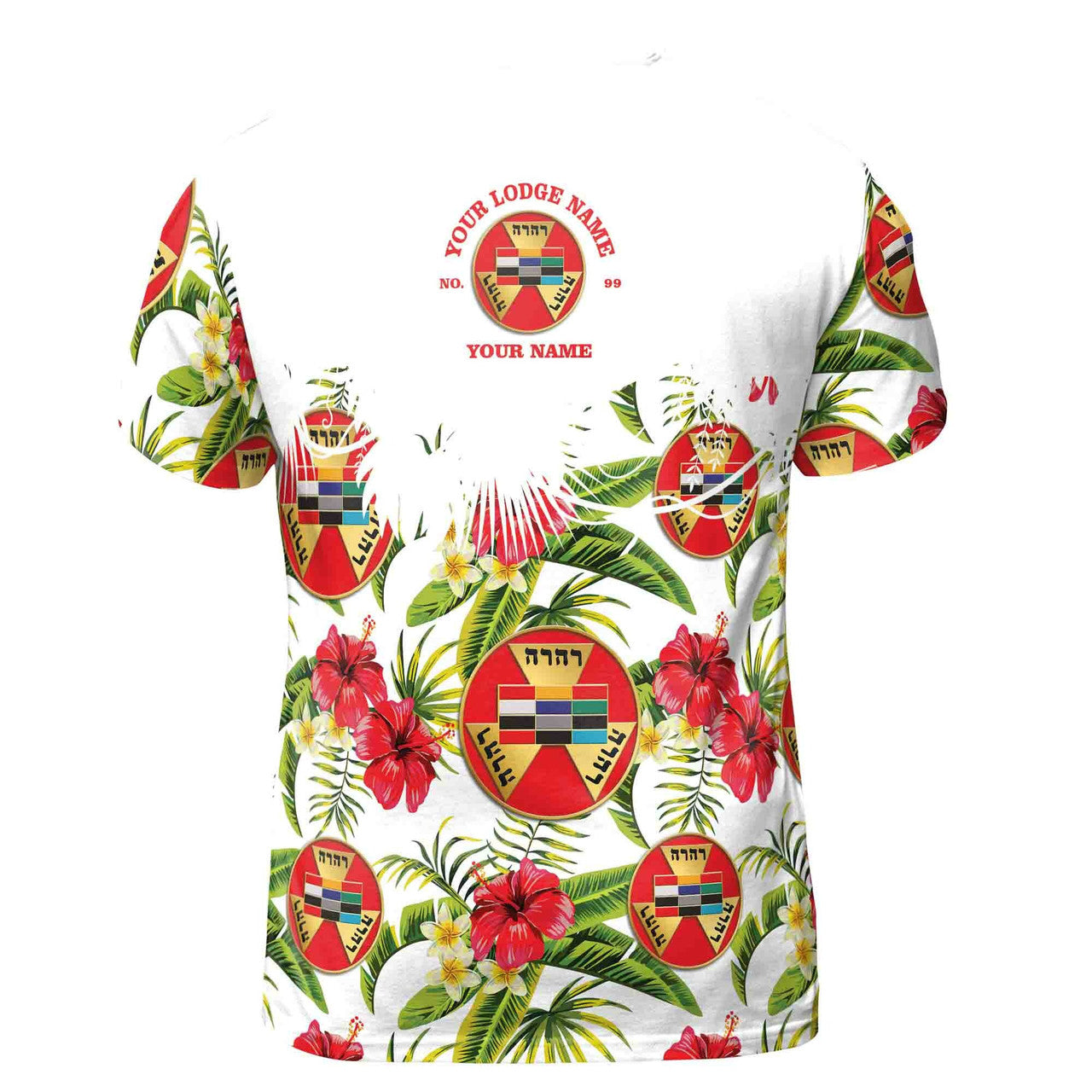 Personalized Royal Arch Masonic Tropical Tree Men's T-shirt S-5XL - FUKAMASONIC