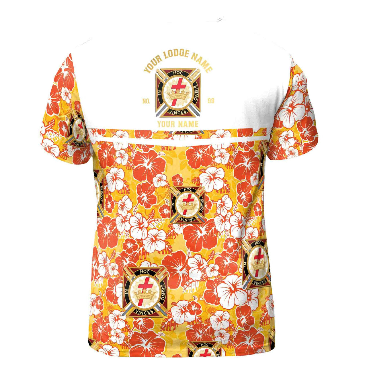 Customized Knights Templar Commandery Masonry Floral Men's T-shirt S-5XL - FUKAMASONIC