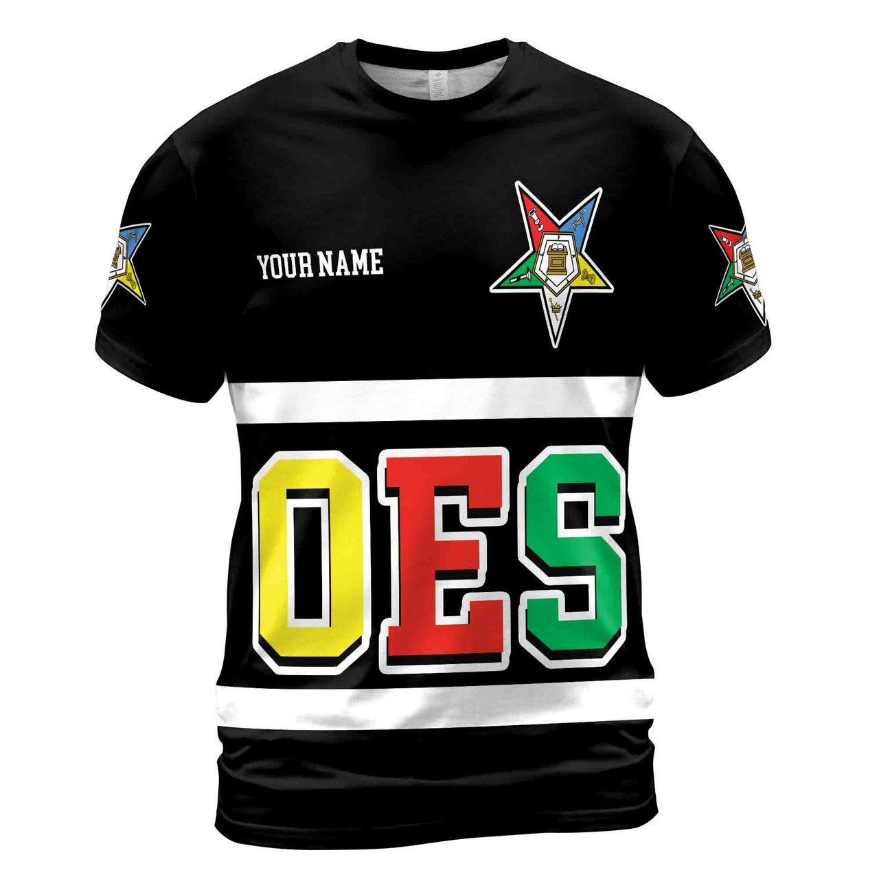 Personalized Multi-color Order of the Eastern Star OES AF&AM 3D T-shirt S-5XL - FUKAMASONIC