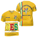 Personalized Multi-color Order of the Eastern Star OES AF&AM 3D T-shirt S-5XL - FUKAMASONIC