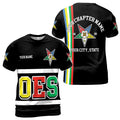 Personalized Multi-color Order of the Eastern Star OES AF&AM 3D T-shirt S-5XL - FUKAMASONIC
