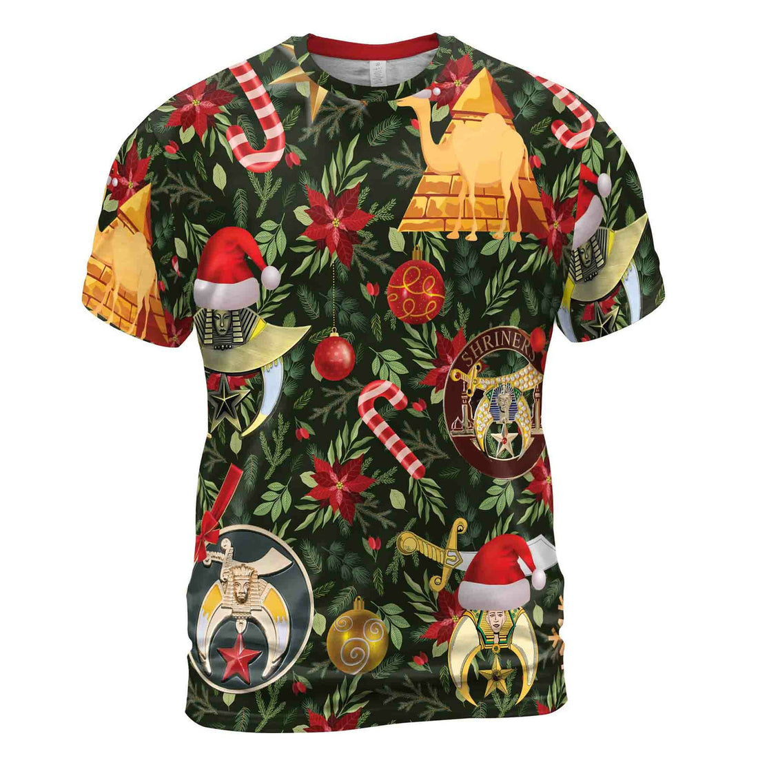 Personalized Noble Shriner Merry Christmas Men's T-Shirt S-5XL - FUKAMASONIC
