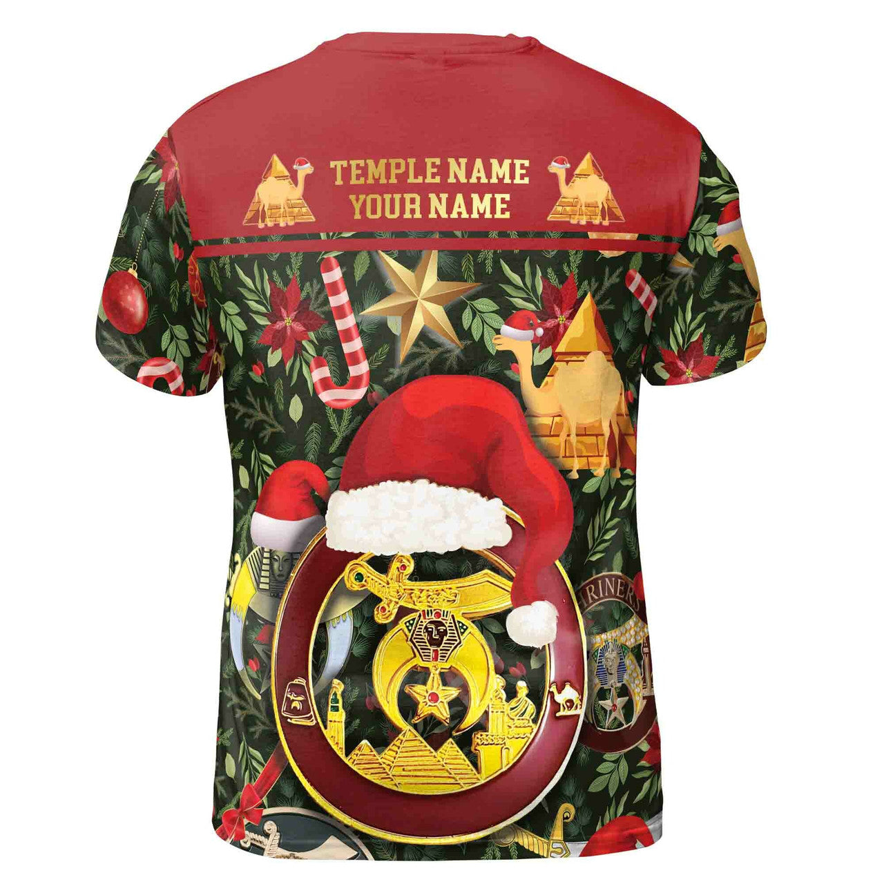 Personalized Noble Shriner Merry Christmas Men's T-Shirt S-5XL - FUKAMASONIC