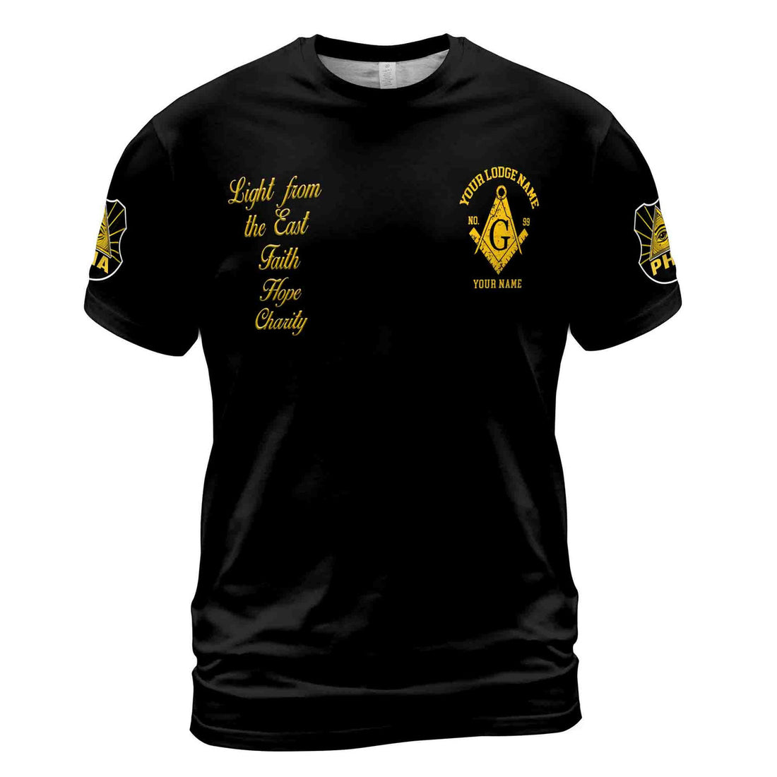 Personalized Light From East Prince Hall Mason 357 Men's 3D T-shirt S-5XL - FUKAMASONIC