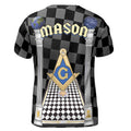 Personalized Blue Lodge Freemasonry With Caro Pattern Men's T-Shirt S-5XL - FUKAMASONIC