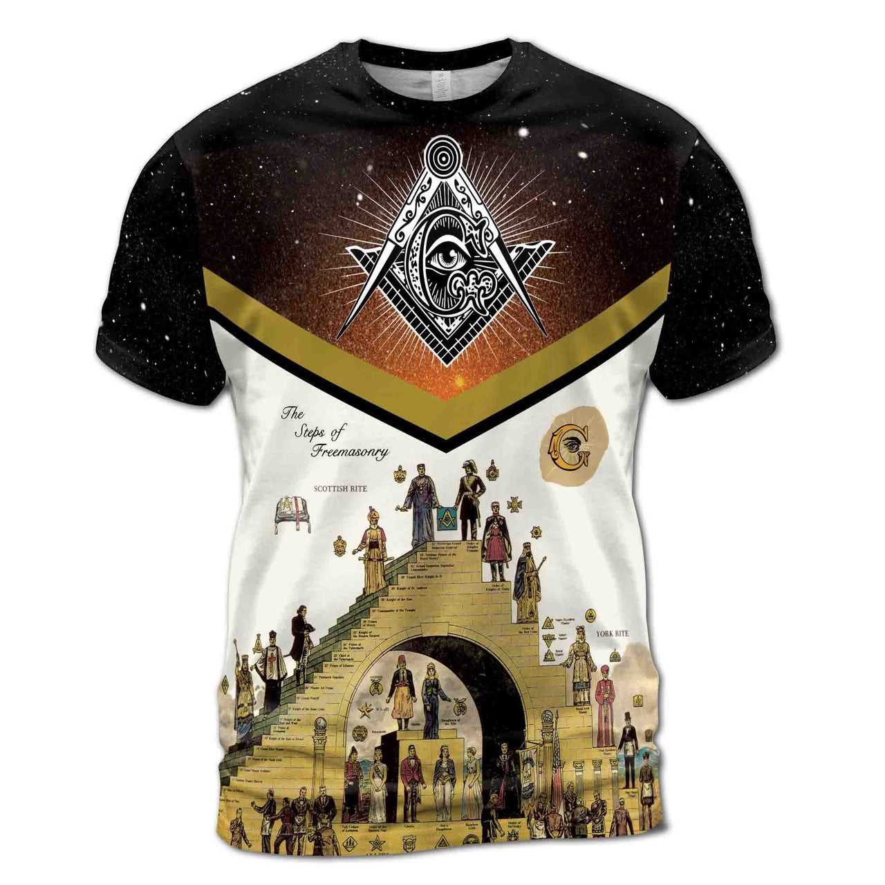 Freemasonry The Structure Of Freemasonry 3D T-Shirt S-5XL - FUKAMASONIC