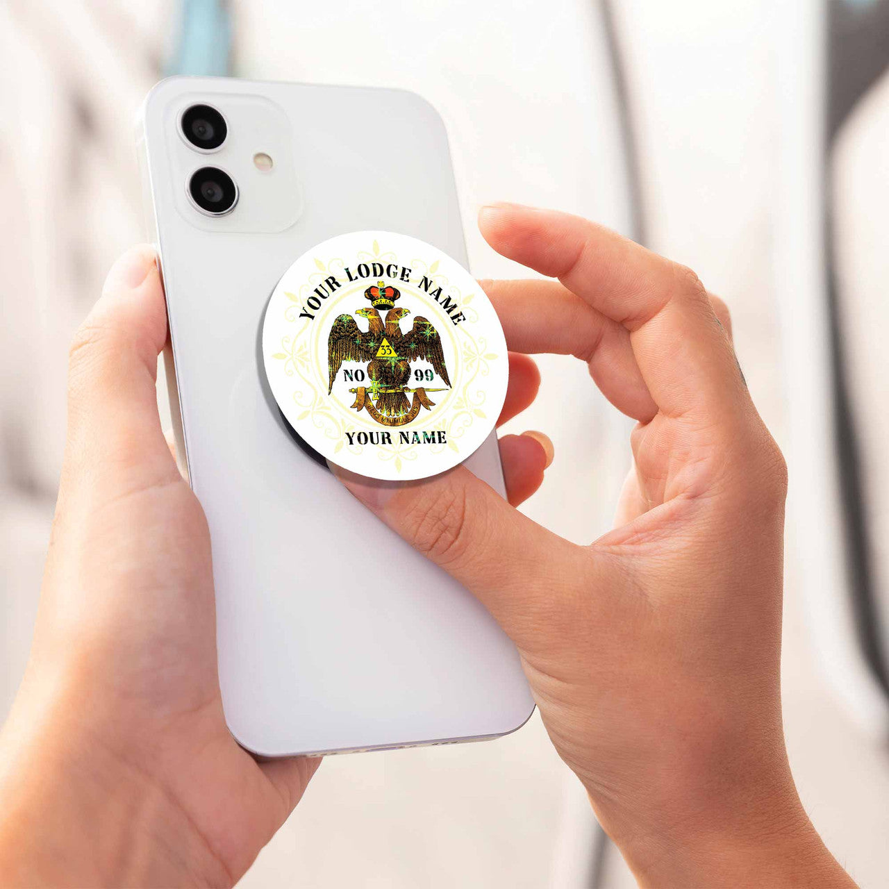 Customized 33° Scottish Rite Down Wings Masonic PopSocket - FUKAMASONIC