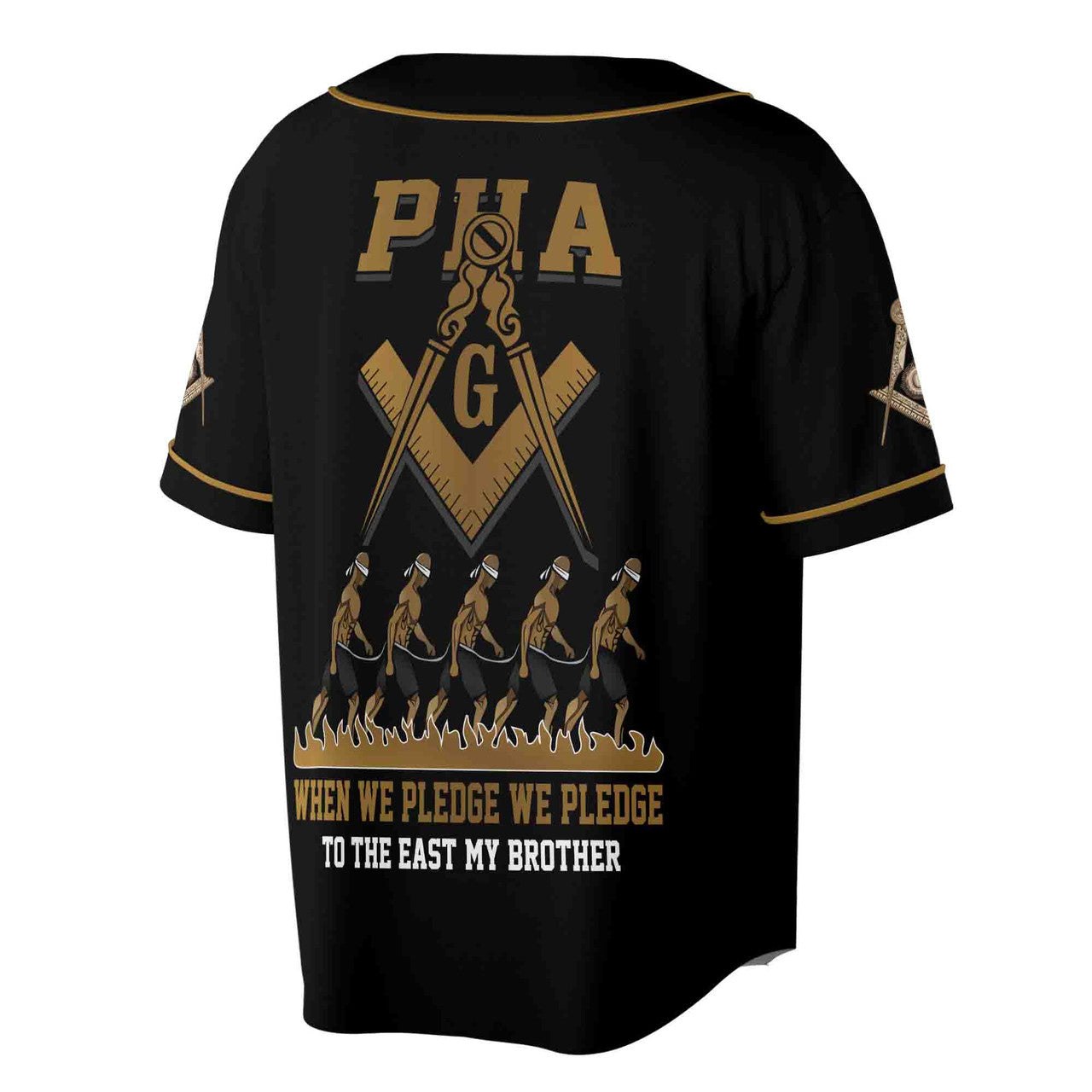 Customize Lodge Name, Name and Number PHA Baseball Shirt 3D Baseball Jersey Size S-5XL - FUKAMASONIC