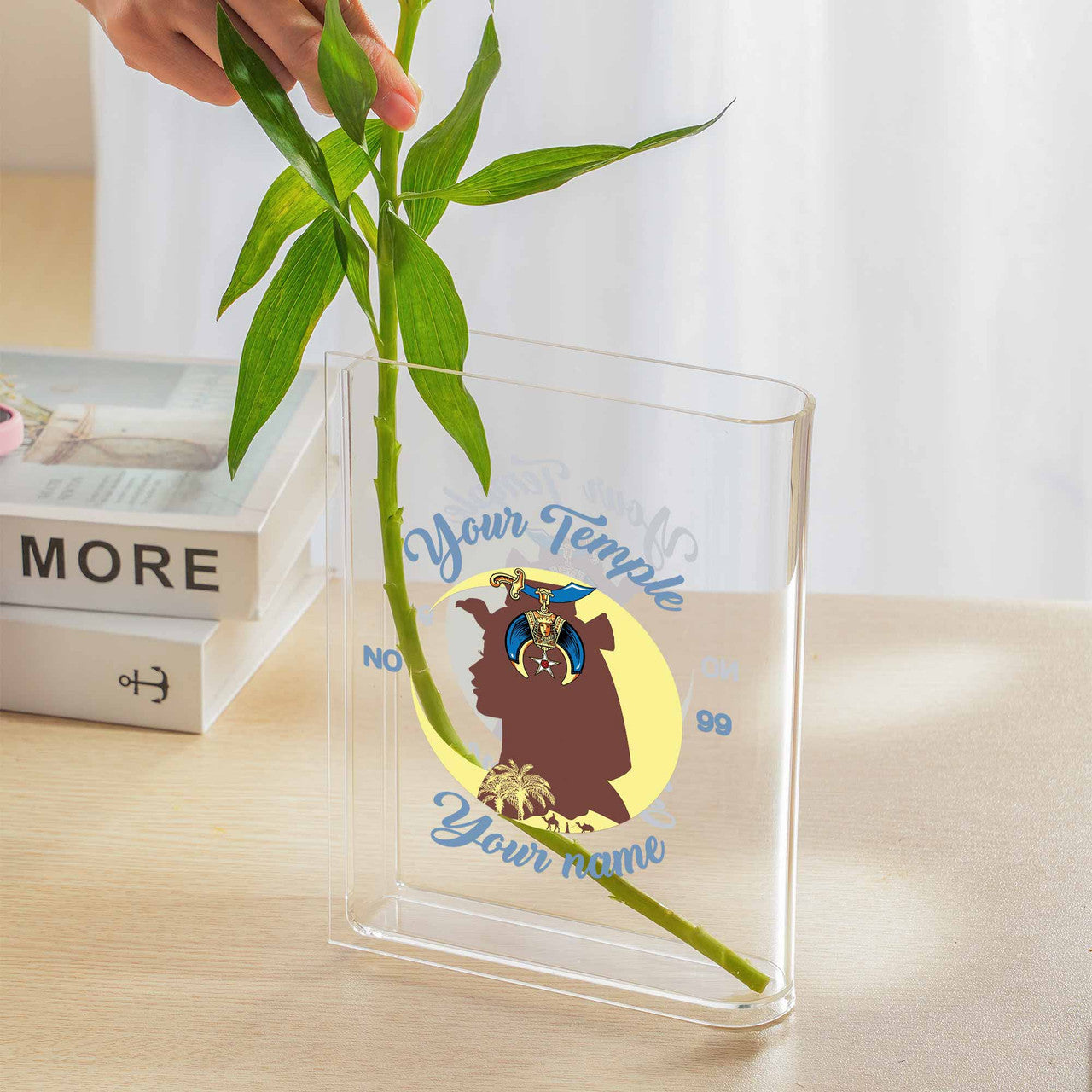 Personalized Daughter Of Sphinx DOS Lady Masonry Acrylic Book Vase - FUKAMASONIC