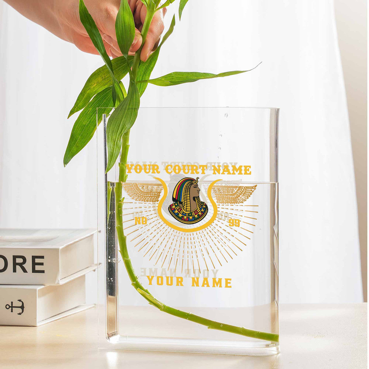 Customized Imperial Court Daughter of Isis Gift Decor Acrylic Book Vase - FUKAMASONIC