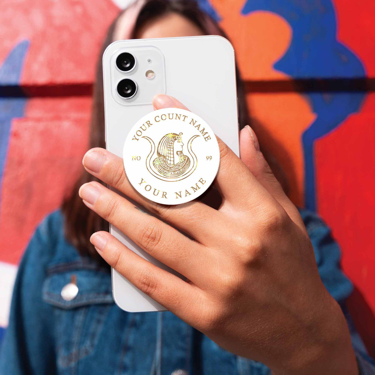 Customized Imperial Court Daughters of Isis DOI Symbol Masonic Hologram PopSocket - FUKAMASONIC
