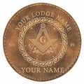 Customized Masonic Vines Stars Pattern Coaster, Freemason Lodge Gift - FUKAMASONIC