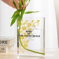 Customized with Name and Chapter Rose of the Seven Seals ROS Acrylic Book Vase - FUKAMASONIC