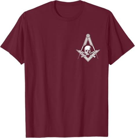 Master Mason Skull Square and Compass, Freemason T-Shirt T-Shirt - FUKAMASONIC