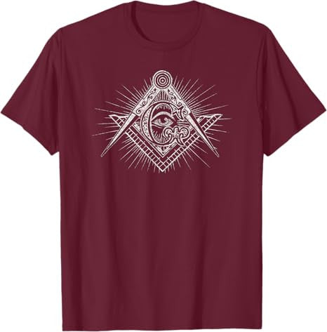 MASONIC SQUARE AND COMPASS FREEMASON ALL SEEING EYE T-Shirt - FUKAMASONIC