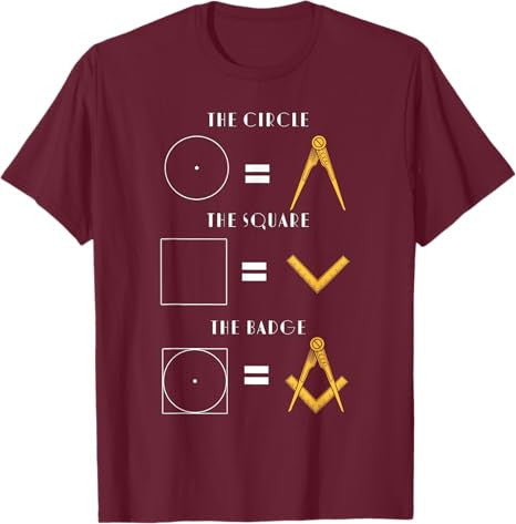 The Circle The Square The Badge Masonic Father's Day T-Shirt - FUKAMASONIC