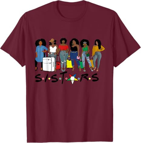OES Sistars Traveling Eastern Star Afro Sisters Mother's Day T-Shirt - FUKAMASONIC