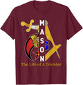 Noble Shriner Mason The Life Of Traveler Freemason Christmas T-Shirt - FUKAMASONIC