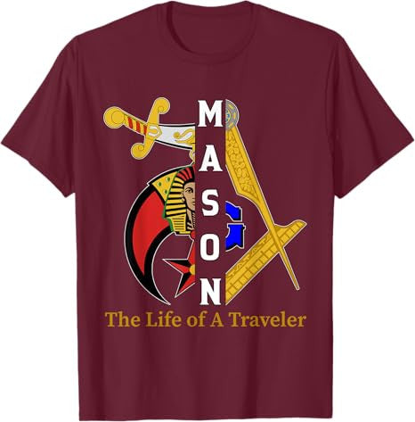 Noble Shriner Mason The Life Of Traveler Freemason Christmas T-Shirt - FUKAMASONIC