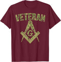 Mason Masonic Camo Freemason Veteran T-Shirt - FUKAMASONIC