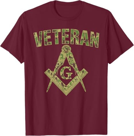 Mason Masonic Camo Freemason Veteran T-Shirt - FUKAMASONIC