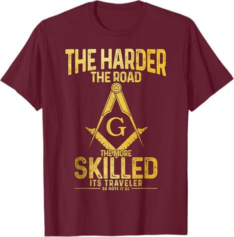 Mason Traveler Square Masonic Compass T-Shirt - FUKAMASONIC