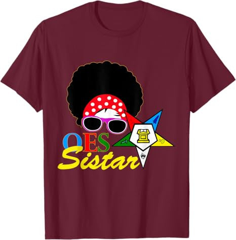 OES Afro Sistar Head Band Sunglasses Star Parents' Day T-Shirt - FUKAMASONIC