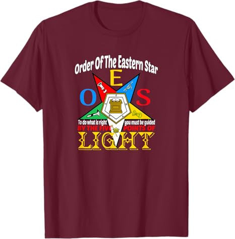 Order Of The Eastern Star OES Guided By The Light Sisterhood T-Shirt - FUKAMASONIC