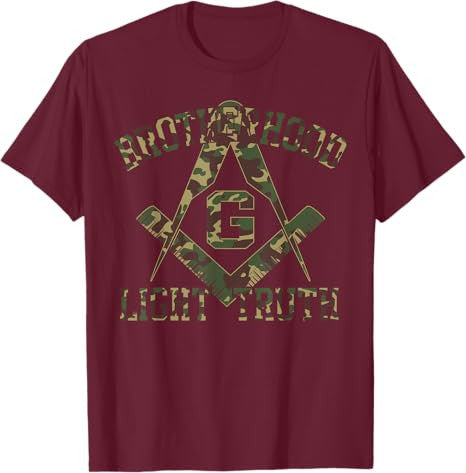Brotherhood Light Truth Mason Masonic Camo Freemason T-Shirt - FUKAMASONIC